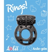 Черное эрекционное кольцо с вибрацией Rings Axle-pin - Lola Games - в Химках купить с доставкой