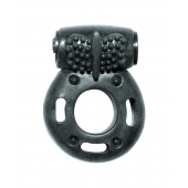 Черное эрекционное кольцо с вибрацией Rings Axle-pin - Lola Games - в Химках купить с доставкой