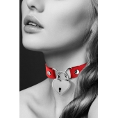 Красный чокер с замком в форме сердца - Bijoux Pour Toi - купить с доставкой в Химках