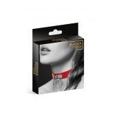 Красный узенький чокер с кольцом - Bijoux Pour Toi - купить с доставкой в Химках