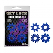 Набор из 4 синих колец Get Lock - Chisa - в Химках купить с доставкой