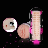 Мастурбатор-вагина Sex In A Can Vibra Vagina Tunnel - Lovetoy - в Химках купить с доставкой