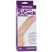 Насадка-реалистик для трусиков Vac-U-Lock 5  Realistic - 12,7 см. - Doc Johnson - купить с доставкой в Химках