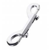 Серебристый двухсторонний карабин TOYFA Metal - ToyFa - купить с доставкой в Химках