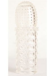 Прозрачная закрытая гелевая насадка - 13,5 см. - Toyfa Basic - в Химках купить с доставкой