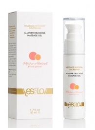 Универсальный массажный гель-смазка Allover Delicious Massage Gel с ароматом персика и аброкоса - 50 мл. - YESforLOV - купить с доставкой в Химках