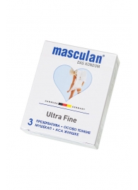 Ультратонкие презервативы Masculan Ultra Fine с обильной смазкой - 3 шт. - Masculan - купить с доставкой в Химках