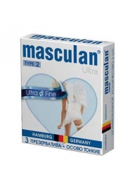 Ультратонкие презервативы Masculan Ultra Fine с обильной смазкой - 3 шт. - Masculan - купить с доставкой в Химках