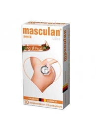 Розовые презервативы Masculan Ultra Long Pleasure с колечками, пупырышками и продлевающим эффектом - 10 шт. - Masculan - купить с доставкой в Химках