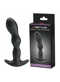 Черный анальный стимулятор простаты с вибрацией Special Anal Massager - 14,5 см. - Baile - в Химках купить с доставкой
