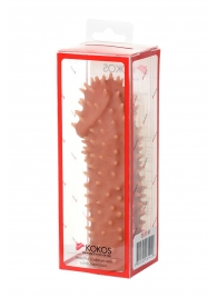 Телесная насадка на фаллос с имитацией шипов KOKOS Extreme Sleeve 07 - 14,7 см. - KOKOS - в Химках купить с доставкой