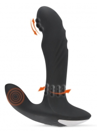 Черный вибромассажер простаты с функцией римминга Plug with Perineum Stimulator - 16,6 см. - Orion - в Химках купить с доставкой