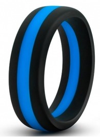 Черно-синее эрекционное кольцо Silicone Go Pro Cock Ring - Blush Novelties - в Химках купить с доставкой
