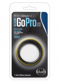 Черно-желтое силиконовое эрекционное кольцо Silicone Go Pro Cock Ring - Blush Novelties - в Химках купить с доставкой