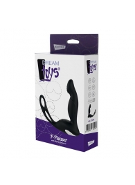 Черный вибромассажер простаты P-PLEASER W ERECTION ENHANCE - Dream Toys - в Химках купить с доставкой