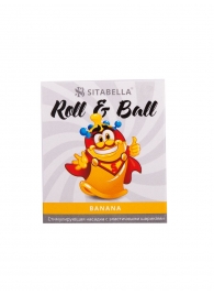 Стимулирующий презерватив-насадка Roll   Ball Banana - Sitabella - купить с доставкой в Химках