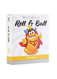 Стимулирующий презерватив-насадка Roll   Ball Banana - Sitabella - купить с доставкой в Химках