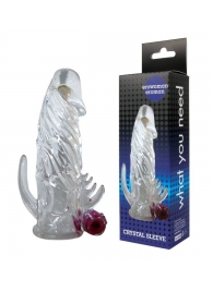 Закрытая прозрачная вибронасадка на пенис Crystal Sleeve Vibe - Erowoman-Eroman - в Химках купить с доставкой