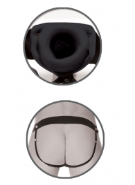 Черный полый страпон унисекс Hollow Strap-On - 14,5 см. - Pipedream - купить с доставкой в Химках