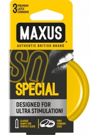 Презервативы с точками и рёбрами в железном кейсе MAXUS Special - 3 шт. - Maxus - купить с доставкой в Химках