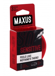 Ультратонкие презервативы в железном кейсе MAXUS Sensitive - 3 шт. - Maxus - купить с доставкой в Химках
