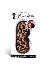 Леопардовая маска на глаза Peek-a-Boo - Lux Fetish - купить с доставкой в Химках