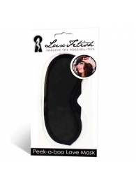 Черная маска на глаза Peek-a-Boo - Lux Fetish - купить с доставкой в Химках
