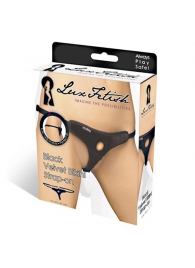 Черные плюшевые трусики для страпона - Lux Fetish - купить с доставкой в Химках