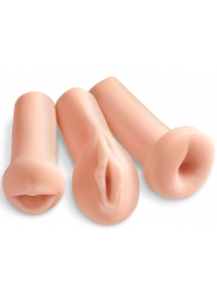 Комплект из 3 мастурбаторов All 3 Holes: вагина, анус, ротик - Pipedream - в Химках купить с доставкой
