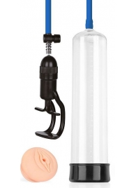Прозрачная вакуумная помпа Sex Expert с насадкой-вагиной - Sex Expert - в Химках купить с доставкой