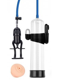 Прозрачная вакуумная вибропомпа Sex Expert с насадкой-вагиной - Sex Expert - в Химках купить с доставкой