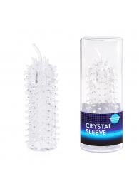Закрытая рельефная насадка Crystal sleeve с усиками - 12 см. - Erowoman-Eroman - в Химках купить с доставкой