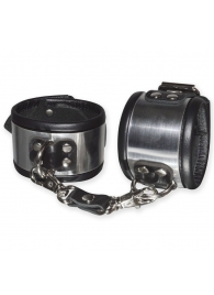 Эффектные серебристо-черные наручники с металлическим блеском - Sitabella - купить с доставкой в Химках