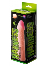 Фаллическая насадка на трусики харнесс - 17,5 см. - LOVETOY (А-Полимер) - купить с доставкой в Химках