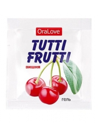 Пробник гель-смазки Tutti-frutti с вишнёвым вкусом - 4 гр. - Биоритм - купить с доставкой в Химках