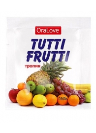 Пробник гель-смазки Tutti-frutti со вкусом тропических фруктов - 4 гр. - Биоритм - купить с доставкой в Химках