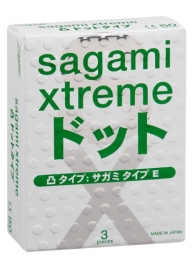 Презервативы Sagami Xtreme SUPER DOTS с точками - 3 шт. - Sagami - купить с доставкой в Химках