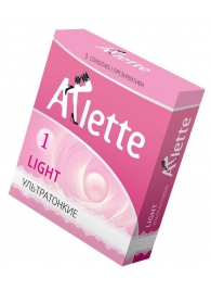 Ультратонкие презервативы Arlette Light - 3 шт. - Arlette - купить с доставкой в Химках