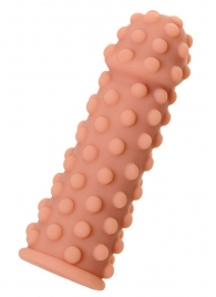 Телесная реалистичная насадка KOKOS Extreme Sleeve 02 с дополнительной стимуляцией - 12,7 см. - KOKOS - в Химках купить с доставкой