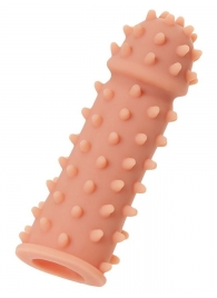 Телесная реалистичная насадка KOKOS Extreme Sleeve 03 с дополнительной стимуляцией - 12,7 см. - KOKOS - в Химках купить с доставкой