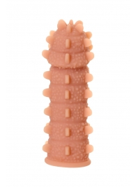 Телесная реалистичная насадка KOKOS Extreme Sleeve 04 с дополнительной стимуляцией - 12,7 см. - KOKOS - в Химках купить с доставкой