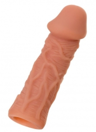 Телесная реалистичная насадка KOKOS Extreme Sleeve 05 с дополнительной стимуляцией - 12,7 см. - KOKOS - в Химках купить с доставкой