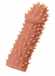 Телесная реалистичная насадка KOKOS Extreme Sleeve 07 с дополнительной стимуляцией - 12,7 см. - KOKOS - в Химках купить с доставкой