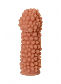 Телесная реалистичная насадка KOKOS Extreme Sleeve 08 с дополнительной стимуляцией - 12,7 см. - KOKOS - в Химках купить с доставкой