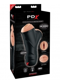 Мастурбатор в колбе с двумя тоннелями Double Penetration Vibrating Stroker - Pipedream - в Химках купить с доставкой