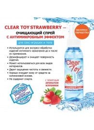Очищающий спрей для игрушек CLEAR TOY Strawberry - 100 мл. - Биоритм - купить с доставкой в Химках
