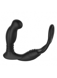 Черная анальная пробка NEXUS SIMUL8 с фиксацией на теле кольцами - Nexus Range - в Химках купить с доставкой