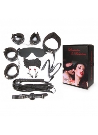 Большой игровой набор БДСМ: наручники, оковы, маска, кляп, плеть, ошейник с поводком, верёвка, зажимы для сосков - Notabu - купить с доставкой в Химках