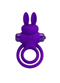 Фиолетовое эрекционное кольцо с вибростимуляцией клитора Vibrant Penis Ring III - Baile - в Химках купить с доставкой