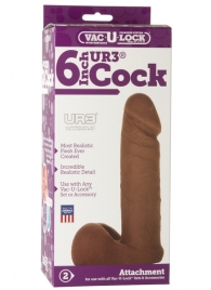 Насадка-мулат для трусиков Vac-U-Lock 6  ULTRASKYN Cock - 17,3 см. - Doc Johnson - купить с доставкой в Химках